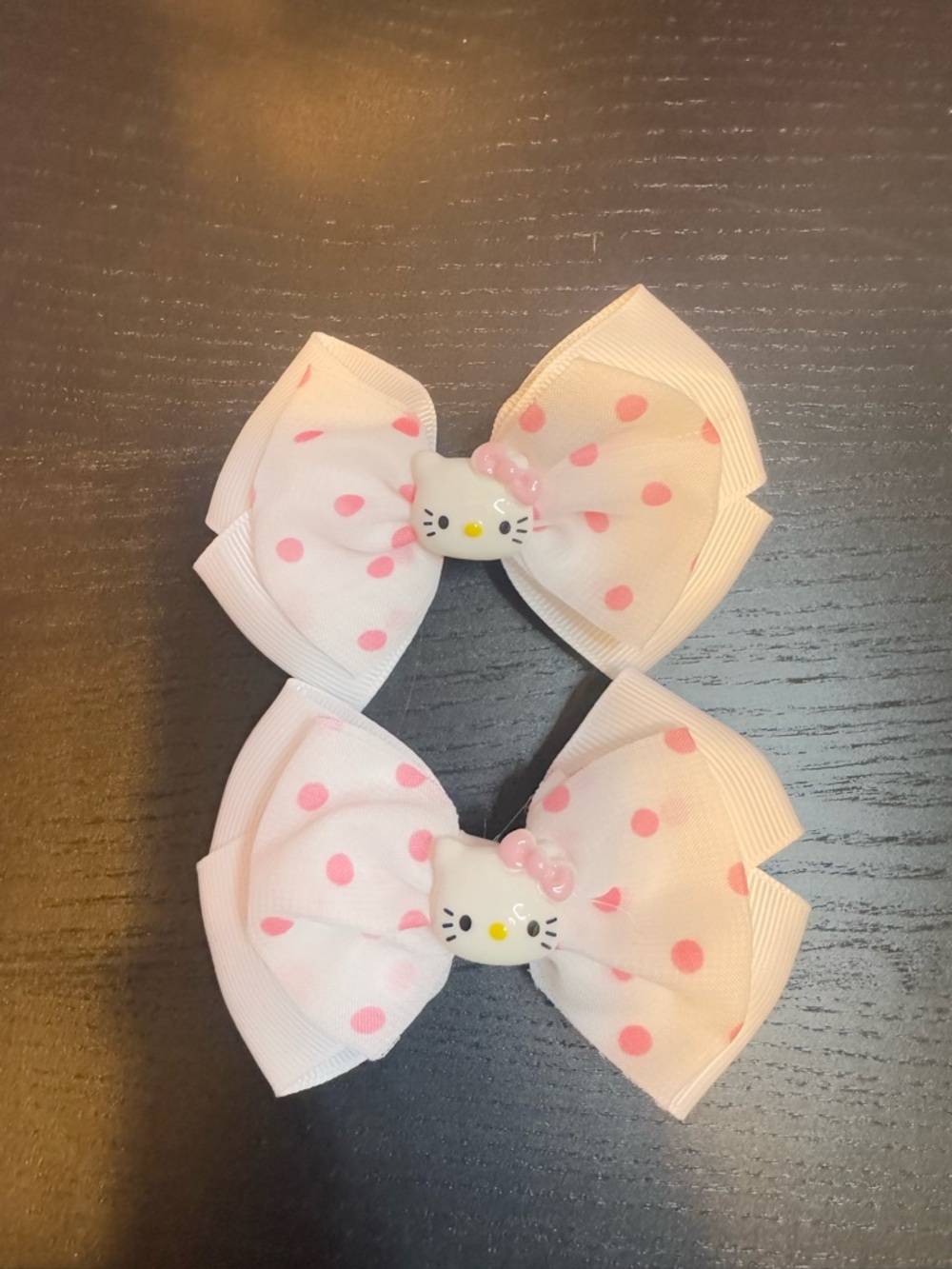 Hello kitty Pink Polka Dot Kids Hair Bows set of 2